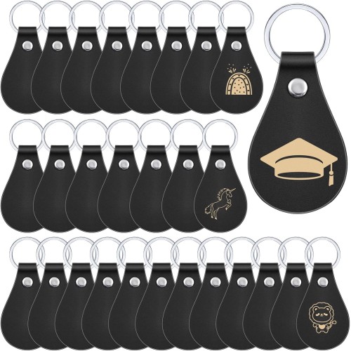Taiyin Black Leather Key Fob